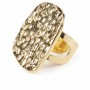 Anello Donna Shabama Chelsea Ottone Bagno di flash oro Regolabile