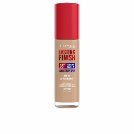 Base Cremosa per il Trucco Rimmel London Lasting Finish Nº 100 Ivory Spf 20 30 ml