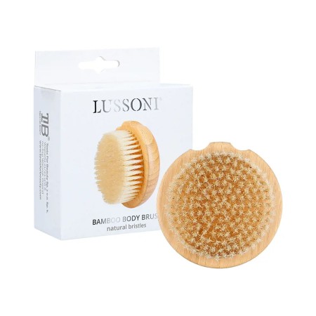 Spazzola Detergente ed Esfoliante Lussoni Bamboo Rotondo