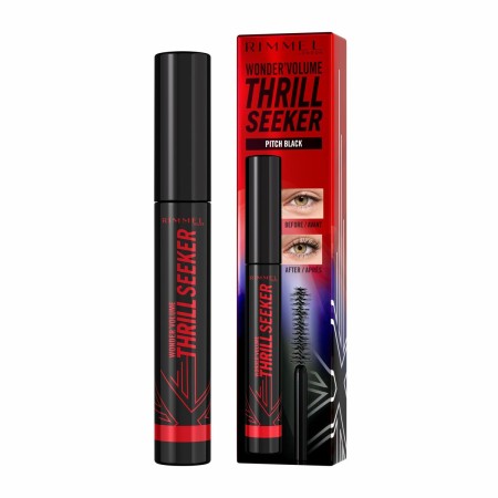 Mascara per Ciglia Rimmel London Volume Thrill Seeker Nº 004 Pitch Black 8 ml