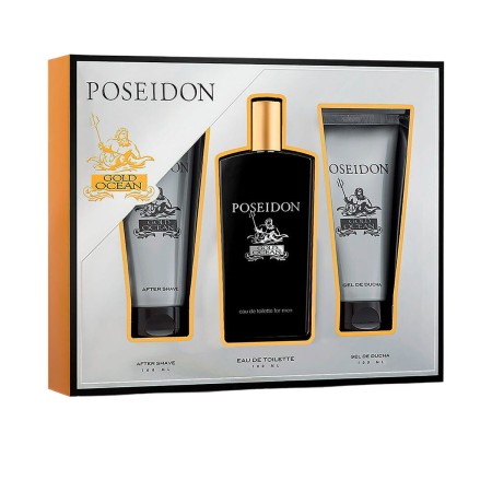 Cofanetto Profumo Uomo Poseidon POSEIDON GOLD FOR MEN EDT 3 Pezzi