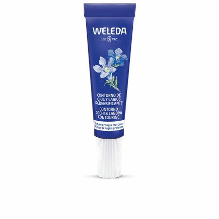 Crema Antietà per Contorno Occhi e Labbra Weleda Blue Gentian and Edelweiss 10 ml Ridensificazione