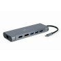 Hub USB-C GEMBIRD A-CM-COMBO8-01 Grigio 60 W