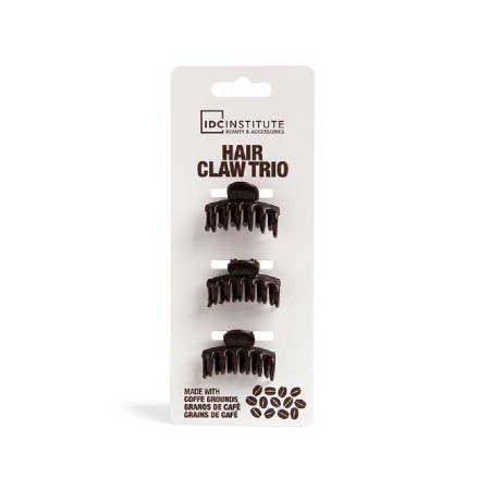 Pinze per Capelli IDC Institute ECO HAIR CLAW Marrone scuro 3 Pezzi 3 Unità