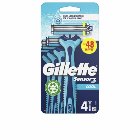 Rasoi Usa e Getta Gillette SENSOR 3 COOL (4 Unità)