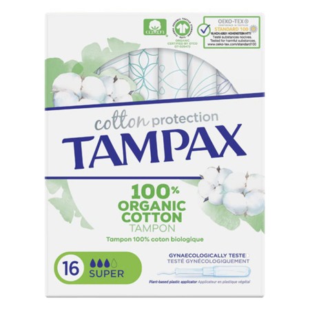 Assorbenti Interni Super ORGANIC Tampax Tampax Organic Super (16 uds) 16 Unità