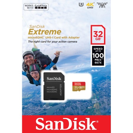 Scheda Di Memoria Micro SD con Adattatore SanDisk SDSQXAF-032G-GN6AA Azzurro 32 GB