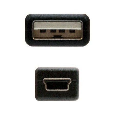 Cavo USB con Mini USB NANOCABLE 10.01.0401 Nero (1 m)