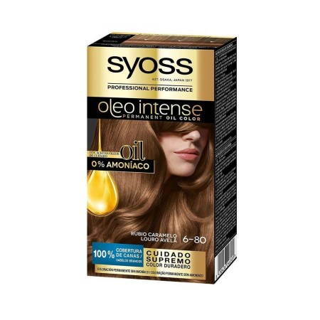 Tintura Permanente  Syoss Olio Intense Senza ammoniaca Nº 6,80 Biondo Caramello