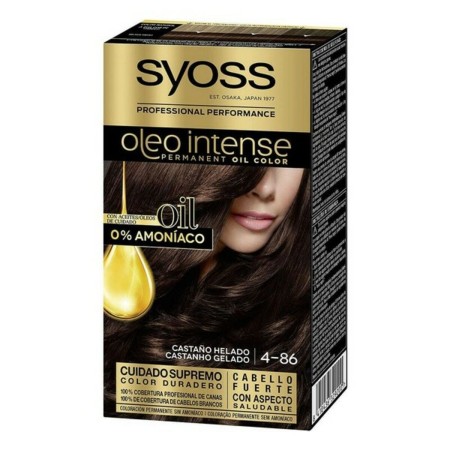 Tintura Permanente  Syoss Olio Intense Senza ammoniaca Nº 4,86 Castano Freddo