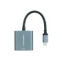 Adattatore USB C con DVI NANOCABLE 10.16.4103-G Grigio 15 cm