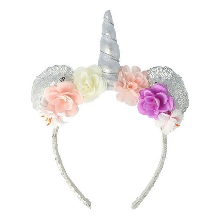 Diadema Inca Unicorno Fiori Decorativi Paillettes