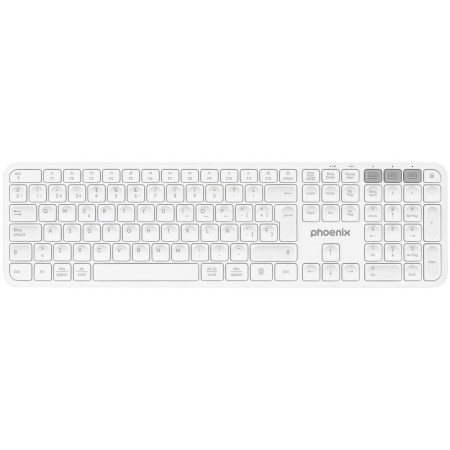 Tastiera Bluetooth Phoenix K300 Bianco Qwerty in Spagnolo