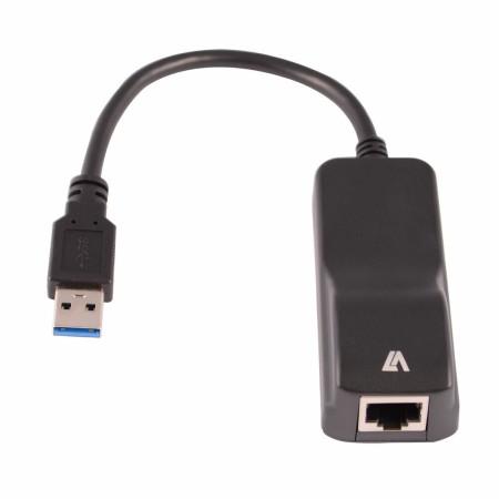 Adattatore Ethernet con USB V7 CBLUSB3RJ-1E     Nero