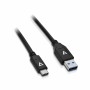 Cavo USB A con USB C V7 V7U2C-1M-BLK-1E   Nero 1 m