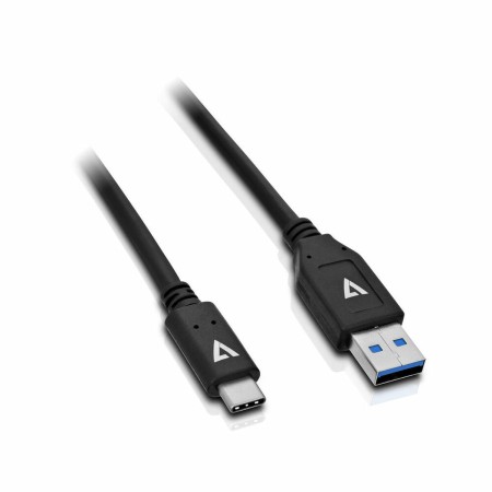 Cavo USB A con USB C V7 V7U3.1AC-1M-BLK-1E  Nero