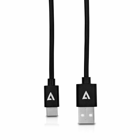 Cavo USB A con USB C V7 V7U2AC-2M-BLK-1E   Nero