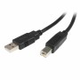 Cavo USB A con USB B Startech USB2HAB3M      Nero