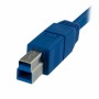 Cavo USB A con USB B Startech USB3SAB1M      Azzurro