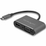 Adattatore USB C con VGA/HDMI Startech CDP2HDVGA      Nero