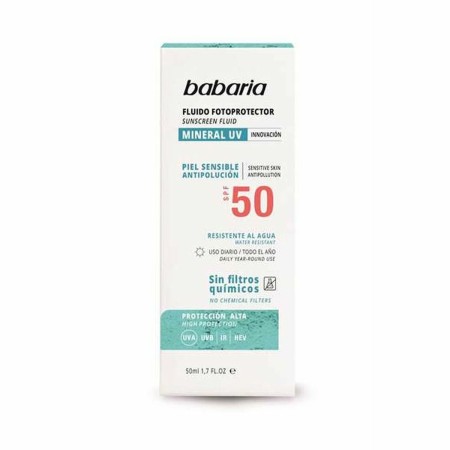 Latte Solare Fluido Babaria Solar Mineral Uv Spf 50 50 ml