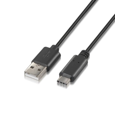 Cavo USB A 2.0 con USB C Aisens A107-0051 Nero 1 m