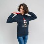 Felpa con Cappuccio Donna Minnie Mouse Blu scuro