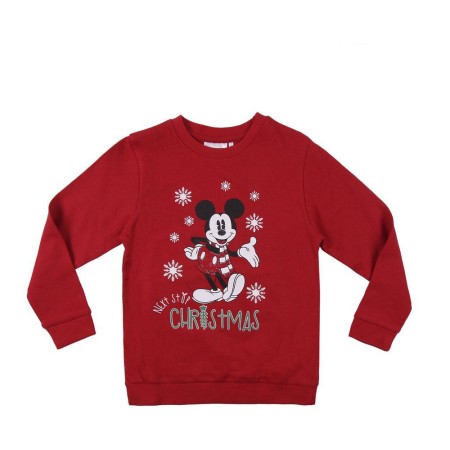 Felpa senza Cappuccio Bambino Mickey Mouse Rosso