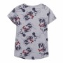 Maglia a Maniche Corte Donna Minnie Mouse Grigio