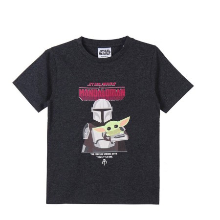 Maglia a Maniche Corte per Bambini The Mandalorian Nero