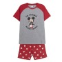 Pigiama Estivo Mickey Mouse Rosso (Adulti) Uomo Grigio