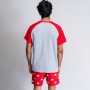 Pigiama Estivo Mickey Mouse Rosso (Adulti) Uomo Grigio