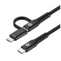 Cavo USB-C Celly USBC2IN1BK 2 m Nero