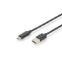 Cavo USB A con USB C Digitus by Assmann AK-300148-030-S Nero 3 m