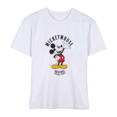 Maglia a Maniche Corte Donna Mickey Mouse Bianco