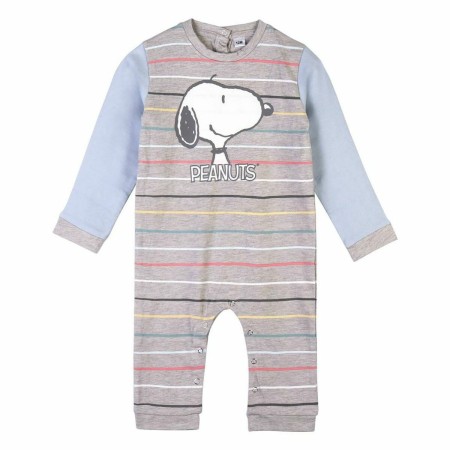 Tutina a Maniche Lunghe per Bambini Snoopy Giallo Grigio