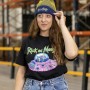 Maglia a Maniche Corte Unisex Rick and Morty Nero