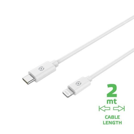 Cavo USB-C a Lightning Celly USBLIGHTC2MWH Bianco 2 m