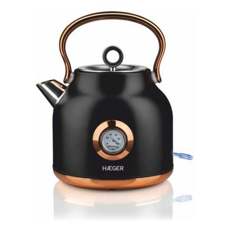 Bollitore Elettrico con Teiera Haeger EK-22B.024A 2200 W Nero Multicolore Acciaio inossidabile 2200 W 1,7 L (1,7 L)