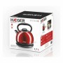 Bollitore Elettrico con Teiera Haeger EK-22R.021A Rosso Acciaio inossidabile 2200 W 1,7 L