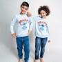 Felpa senza Cappuccio Unisex Stitch Azzurro Chiaro