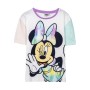 Maglia a Maniche Corte per Bambini Minnie Mouse Verde scuro Multicolore