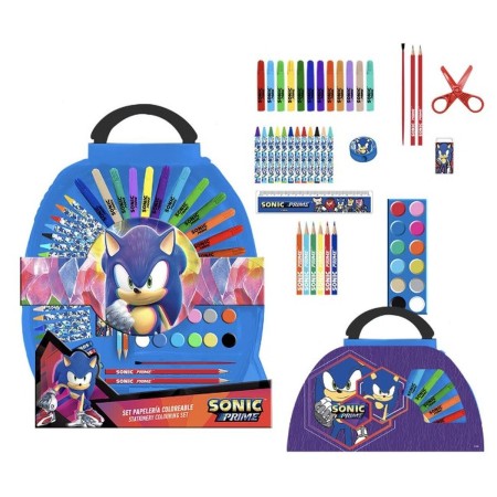 Set di Cancelleria Sonic Valigetta Blu scuro