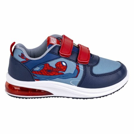 Scarpe Sportive con LED Spider-Man Velcro Azzurro