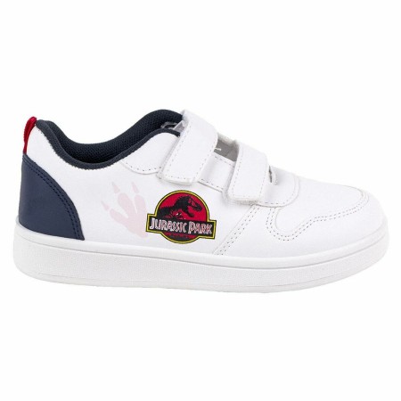 Scarpe Sportive per Bambini Jurassic Park Velcro Bianco