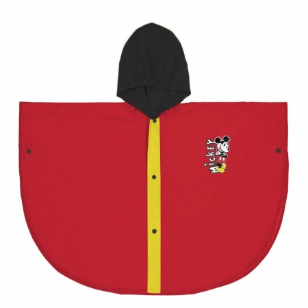 K-Way Impermeabile con Cappuccio Mickey Mouse Rosso