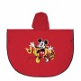 K-Way Impermeabile con Cappuccio Mickey Mouse Rosso