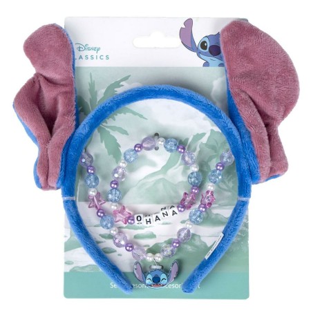 Kit di Bigiotteria Stitch Azzurro Viola 3 Pezzi