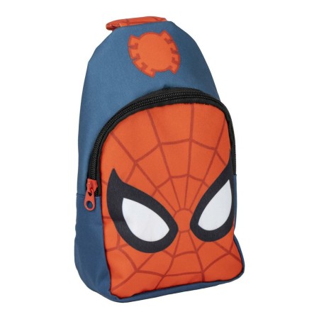 Zaino per Bambini Spider-Man Borsa a Tracolla Azzurro Rosso 13 x 23 x 7 cm