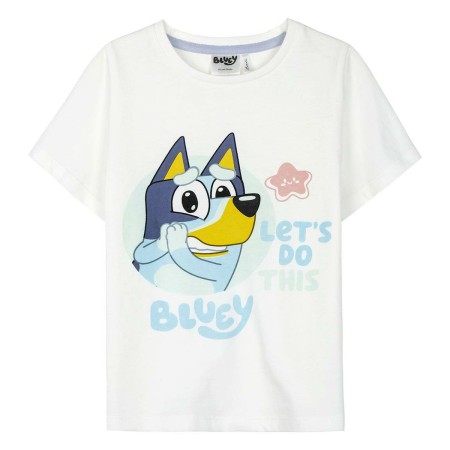 Maglia a Maniche Corte per Bambini Bluey Bianco